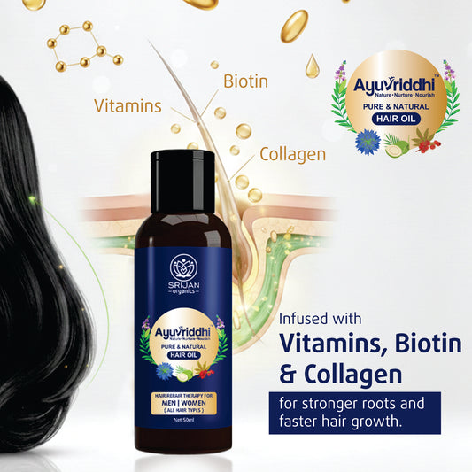 Ayuvriddhi Hair Oil 50 ml for_Hair Repair Therapy for Men and Women