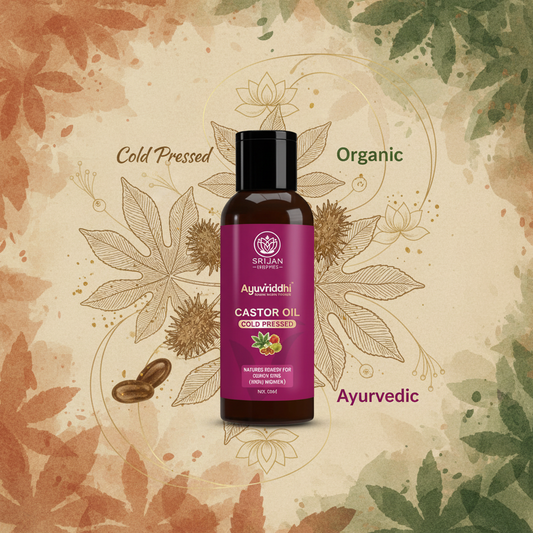 Square Ayurvedic Castor Oil Banner