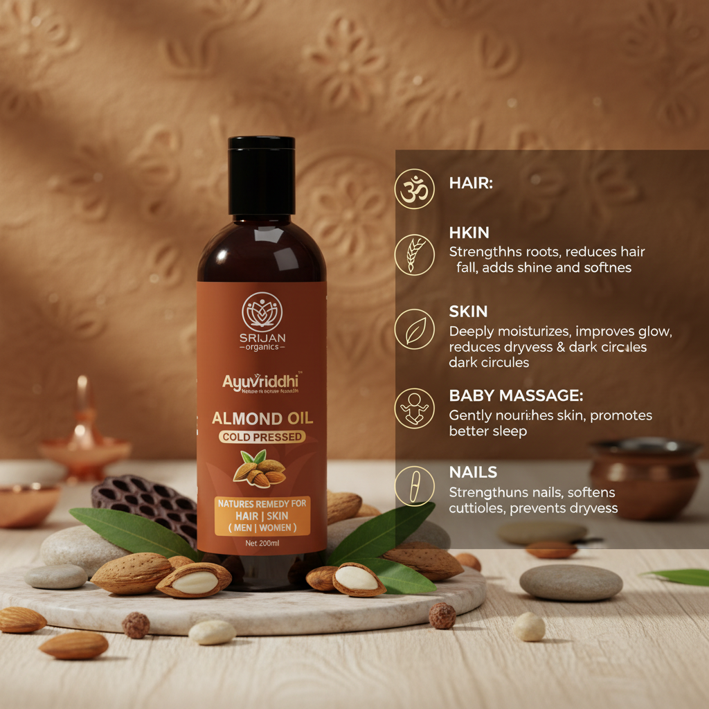 Almond Oil Ayurvedic Benefits Product Photo
