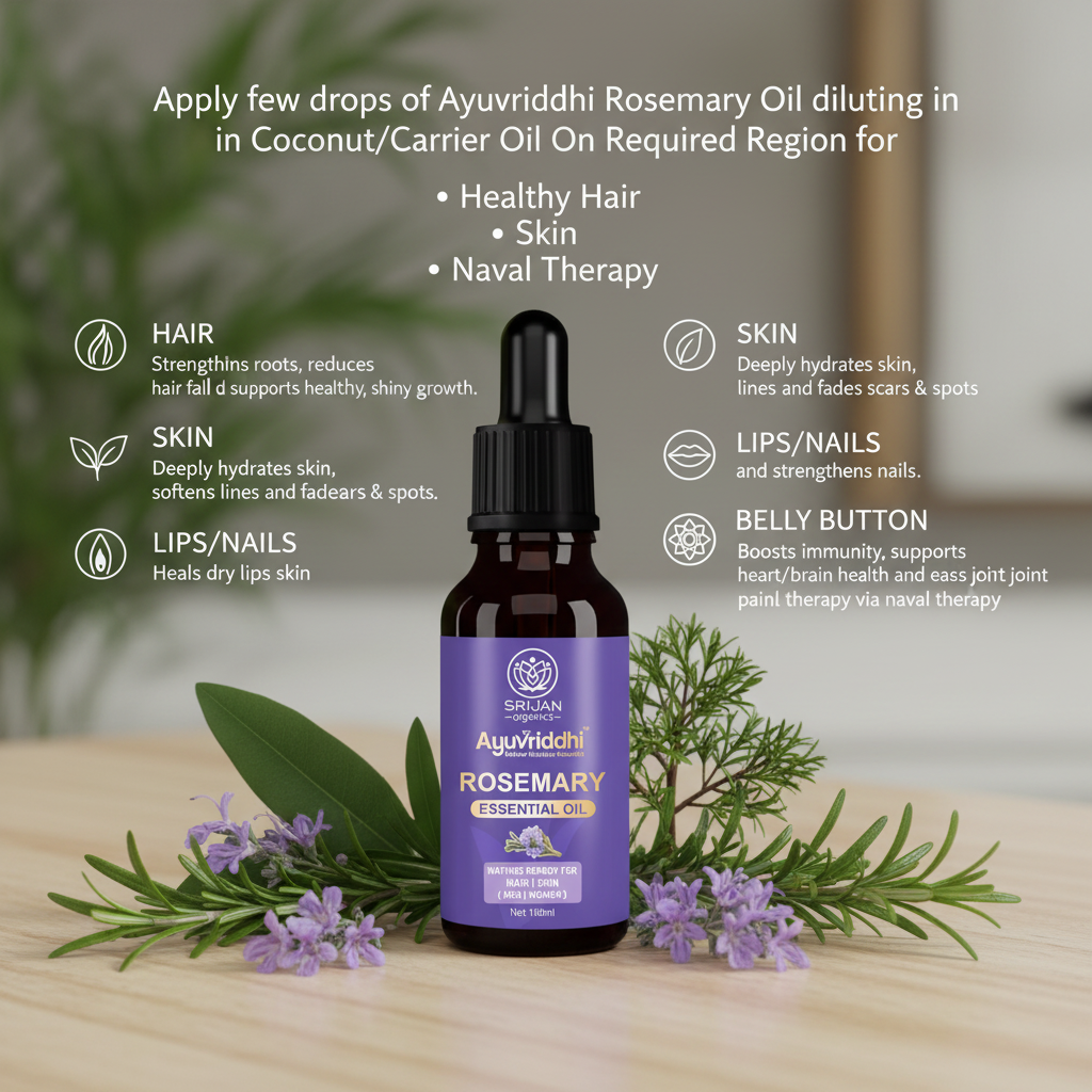 Rosemary Essential Oil 100ml Benefits Product Photo